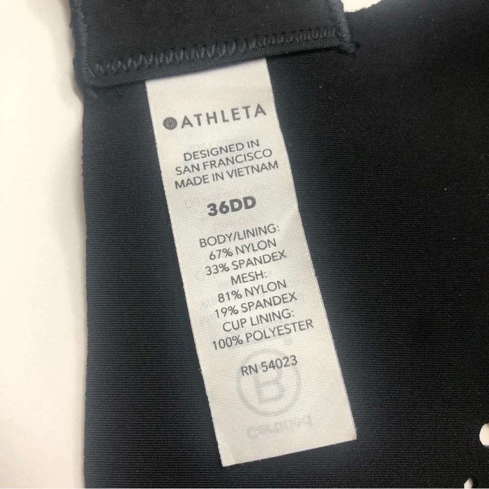 NWT ATHLETA Women’s Black Phenomena Bra Size: 36DD